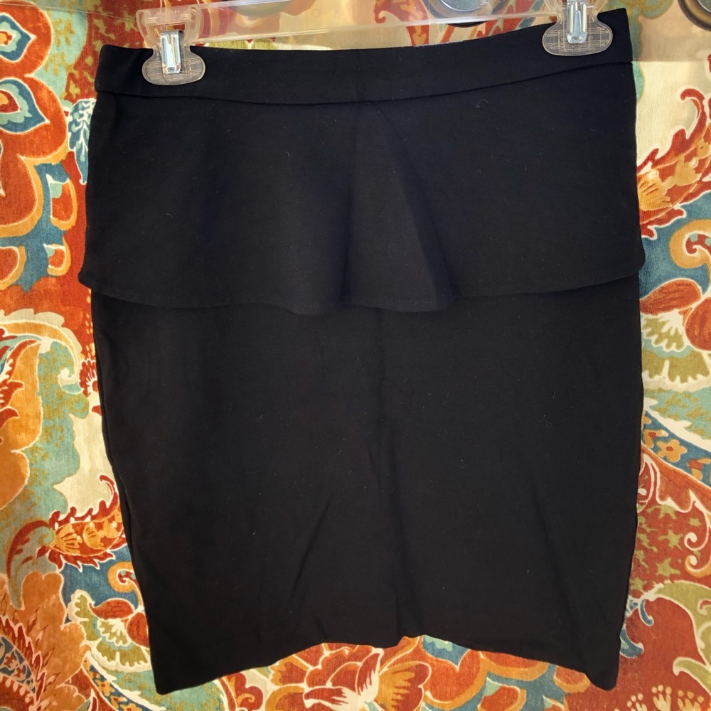 Black skirt with gold back zipper
